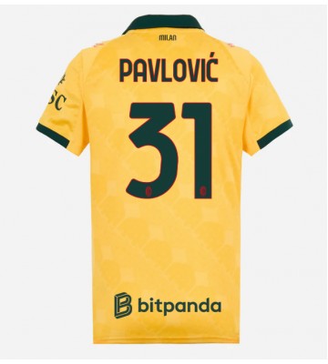 AC Milan Strahinja Pavlovic #31 Tredjetröja Dam 2025-26 Kortärmad AC Milan Strahinja Pavlovic #31 Tredjetröja Dam 2025-26 Kortärmad